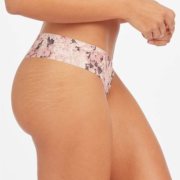 NWT Spanx Under Statements Breathable Lightweight Thong in Rose Garden size 2X - Picture 3 of 10